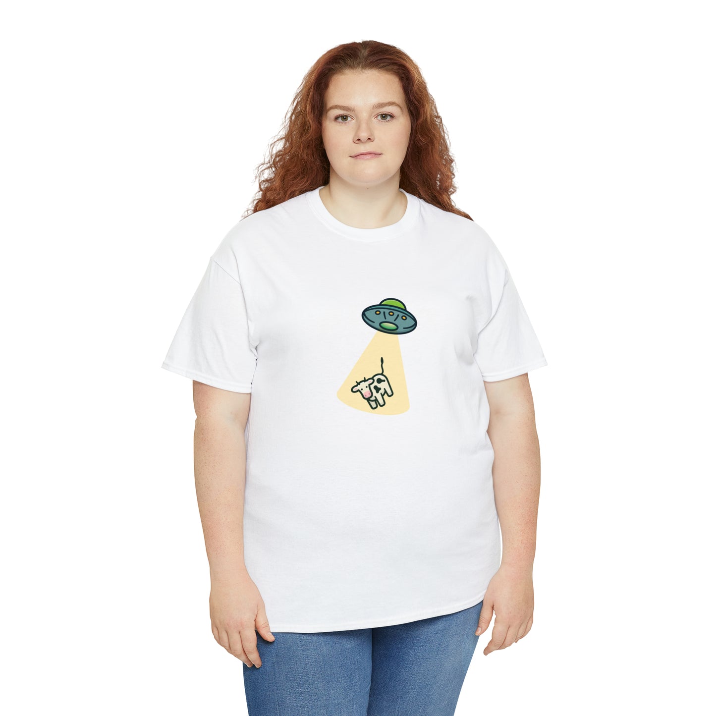 UFO Cow Abduction: Beam Up the Bovines Cotton T-Shirt