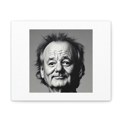 Bill Murray USA President Black And White Digital Art 'Designed by AI' on Canvas