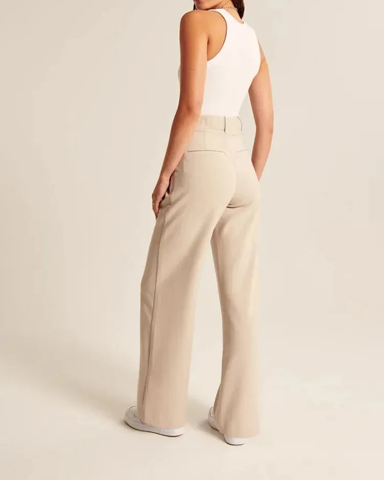 Women's Light Wide-Leg Tailored Pants