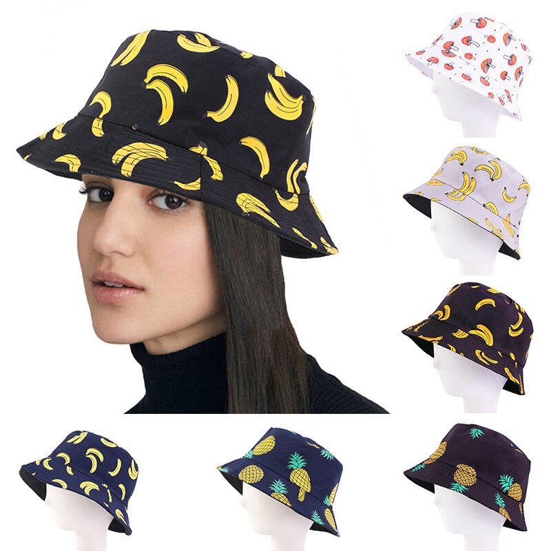 Double-sided Bucket Hat Multi Fruit Designs