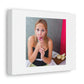 Girl Eating Semen Soup Digital Art 'Designed by AI' on Satin Canvas, Stretched