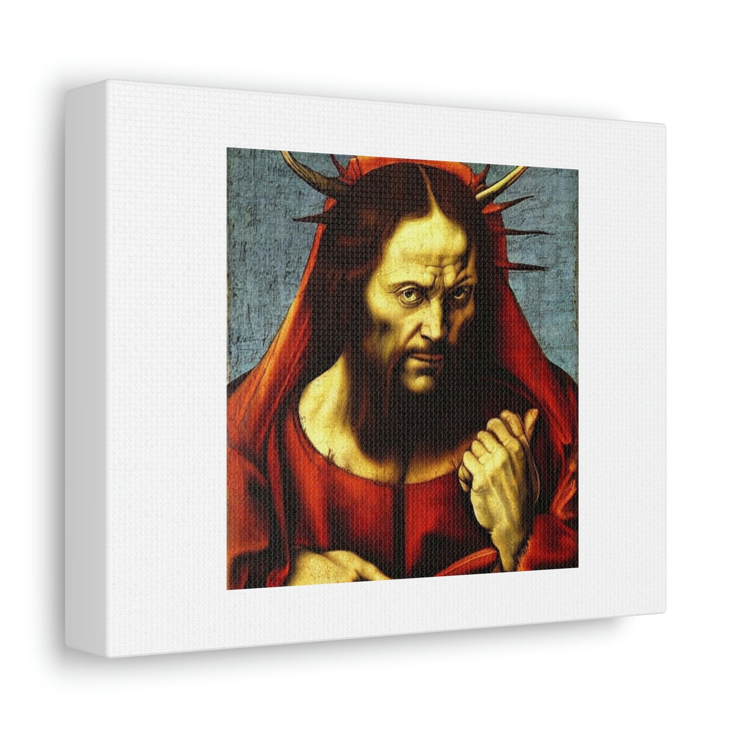 Devil Digital Art 'Designed by AI' on Satin Canvas, Stretched