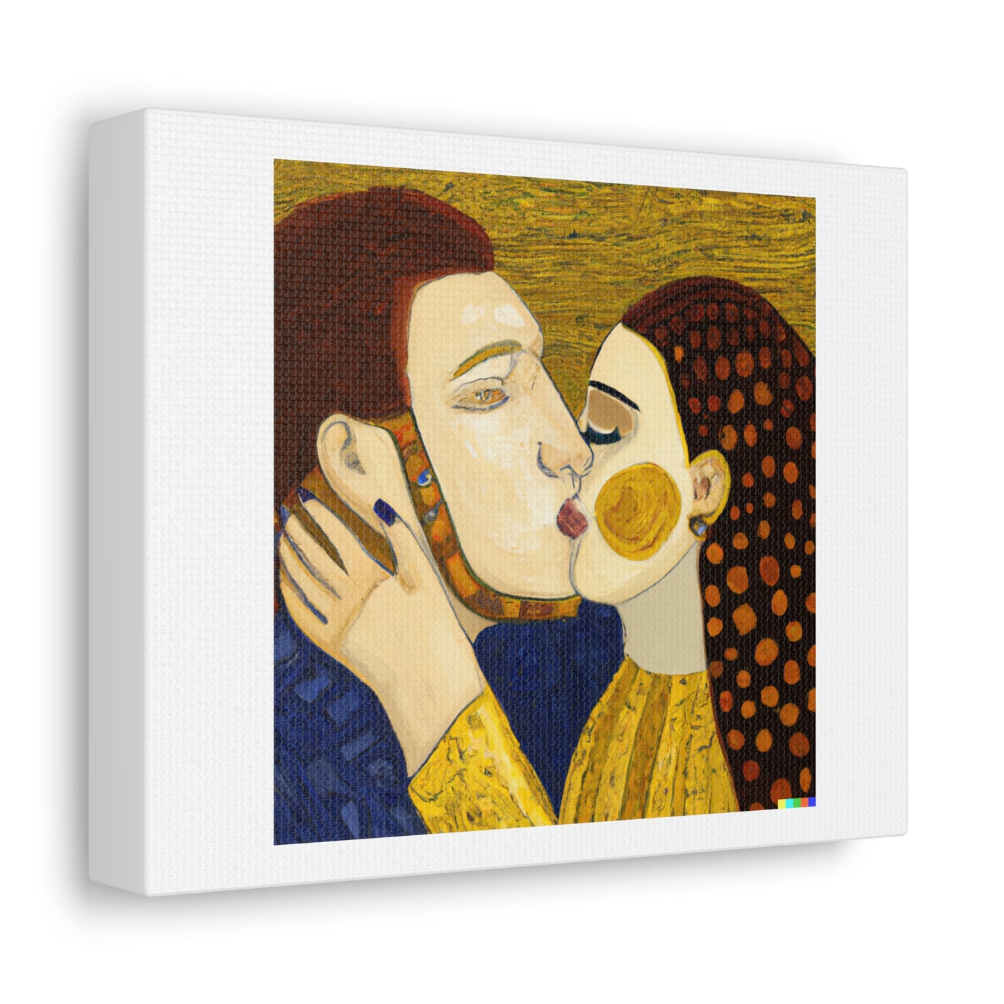 The Kiss by Gustav Klimt for the 21st Century digital art 'Designed by AI' on Canvas