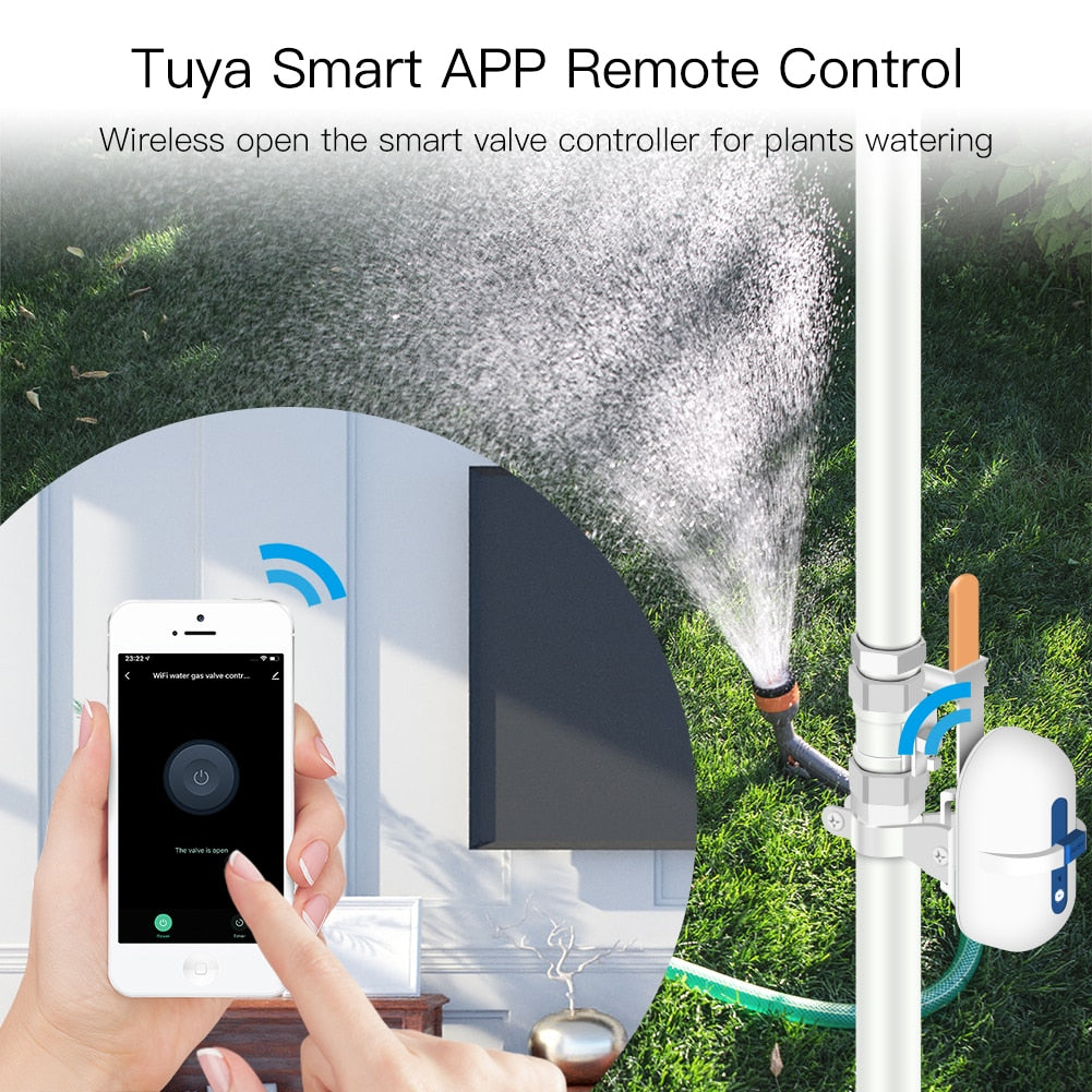 Moes Tuya Smart Wi-Fi ZigBee Escape Of Water Detector Auto Shut Off Valve Controller Smart Life App Remote Control With Alexa Google Home