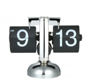 Classical Mechanical Table Clock Rolodex Style