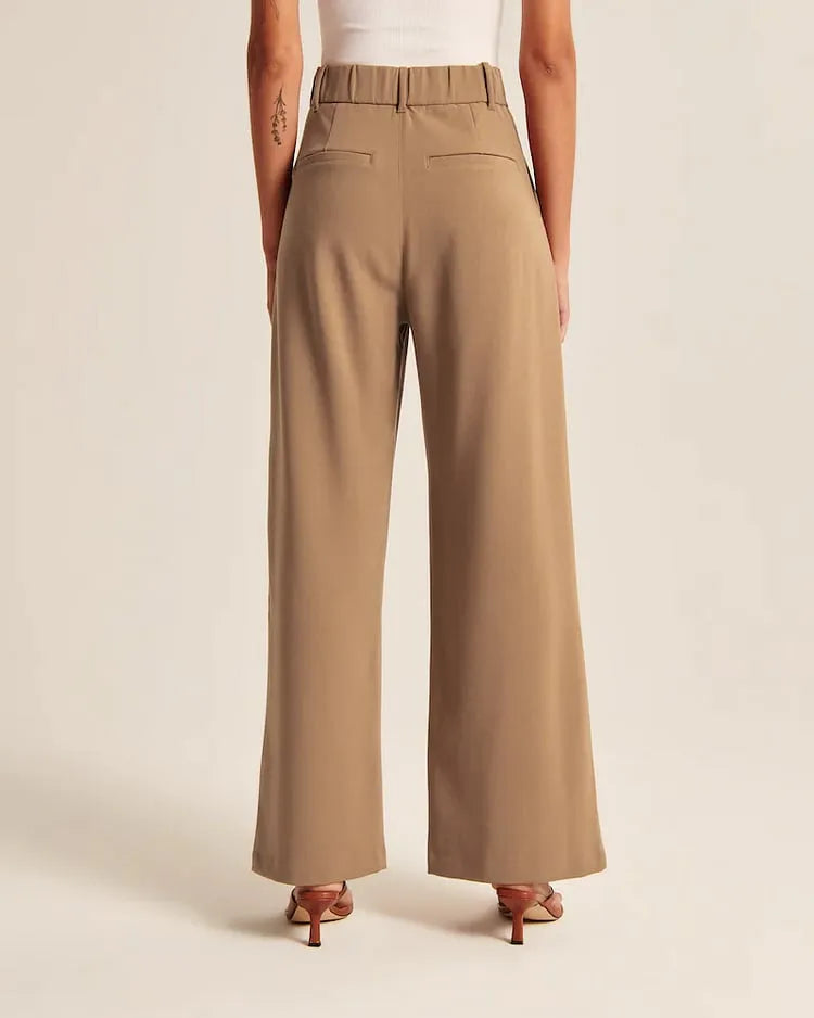 Women's Light Wide-Leg Tailored Pants