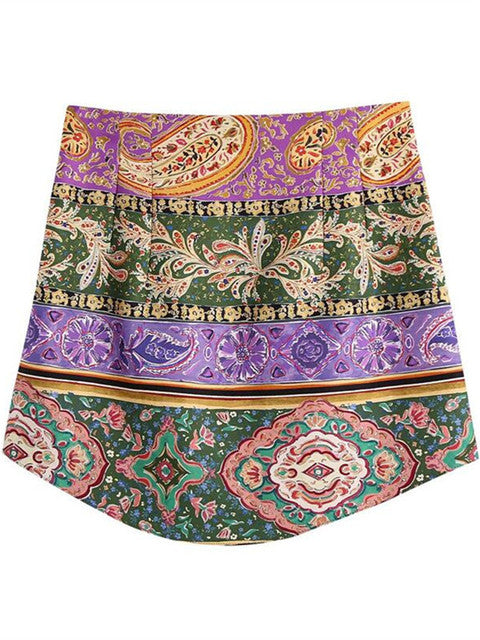 Vireous Classic Satin Short Skirt