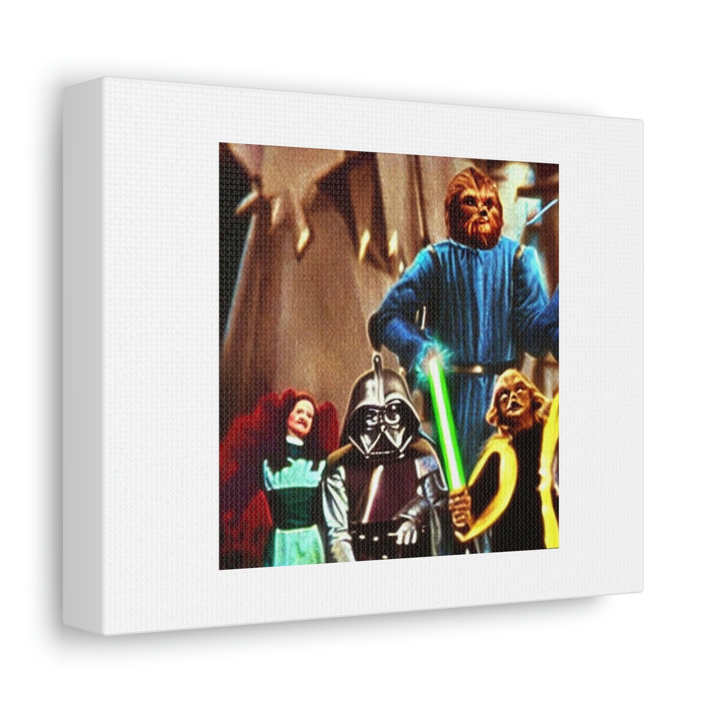 Wizard Of Oz Meets Star Wars Digital Art 'Designed by AI' on Satin Canvas