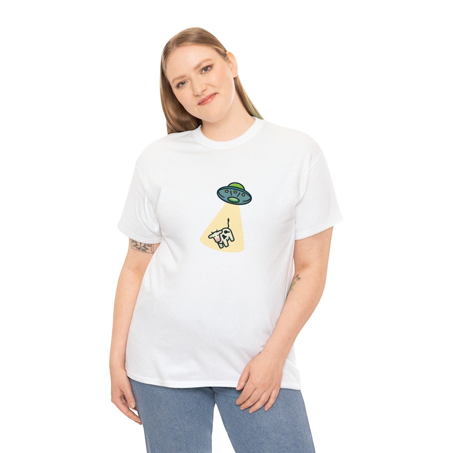 UFO Cow Abduction: Beam Up the Bovines Cotton T-Shirt