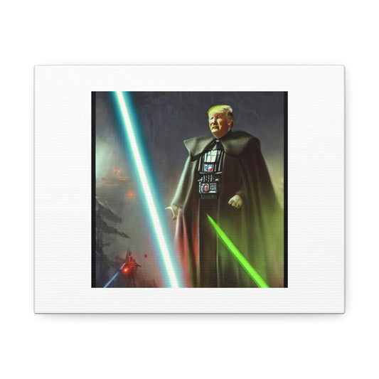 Donald Trump As A Sith Lord Digital Art 'Designed by AI' on Satin Canvas