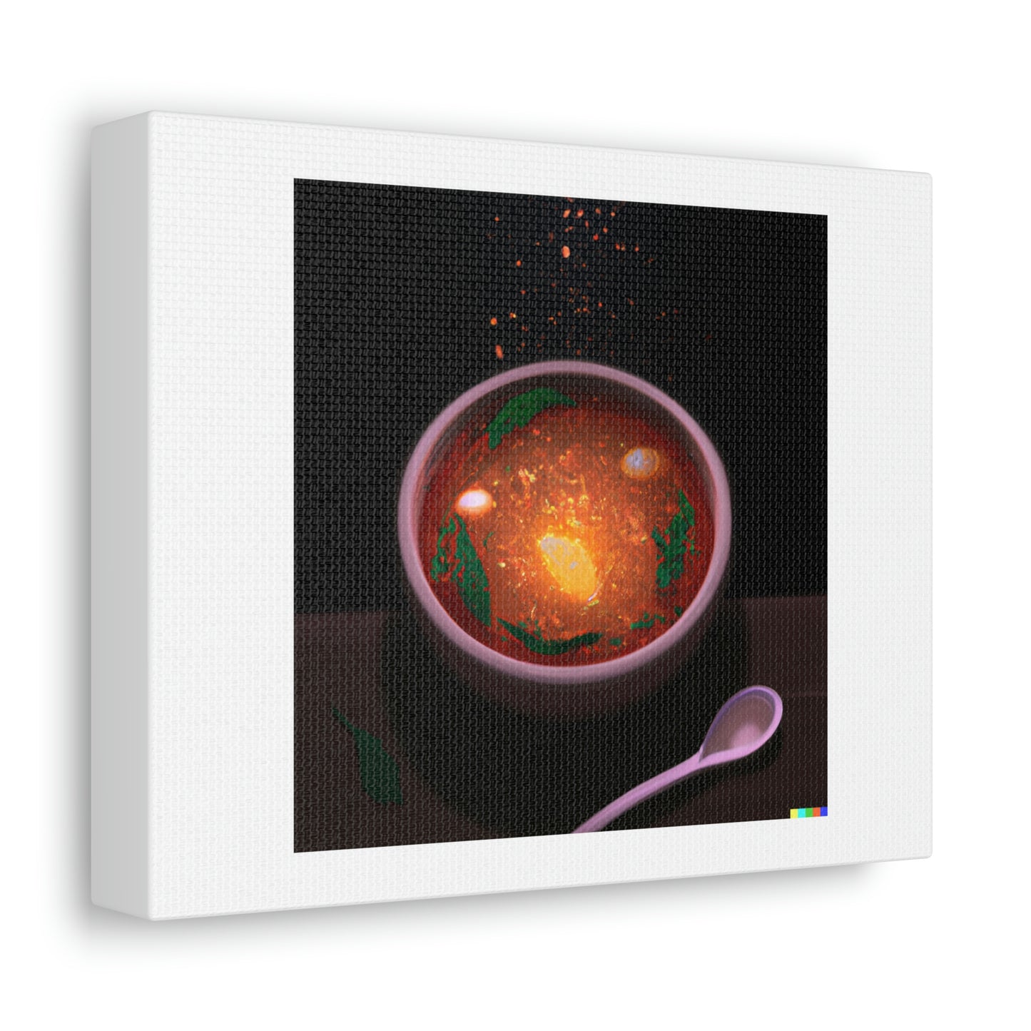 Bowl Of Soup That's Also A Portal To Another Dimension Canvas 'Designed by AI'