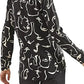 Mask Print Long Sleeve Women's Shirt